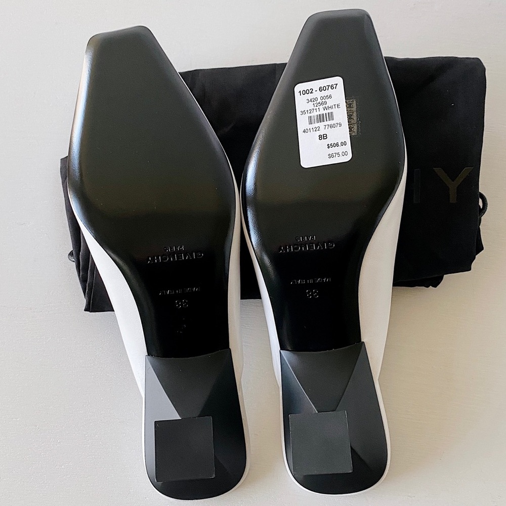 ✨New GIVENCHY Look Book Leather Heel Mules Size 38 - Picture 12 of 13